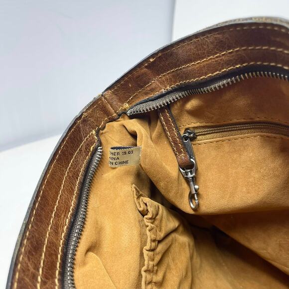 Patricia Nash Leather Poppy Tote Mini Meadows Floral‎ Print Brown Trim Tassels - Picture 14 of 14